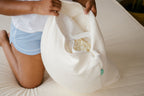 shredded latex pillow particles